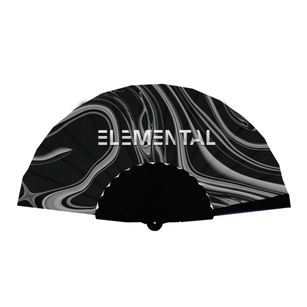 Abanico Black Waves